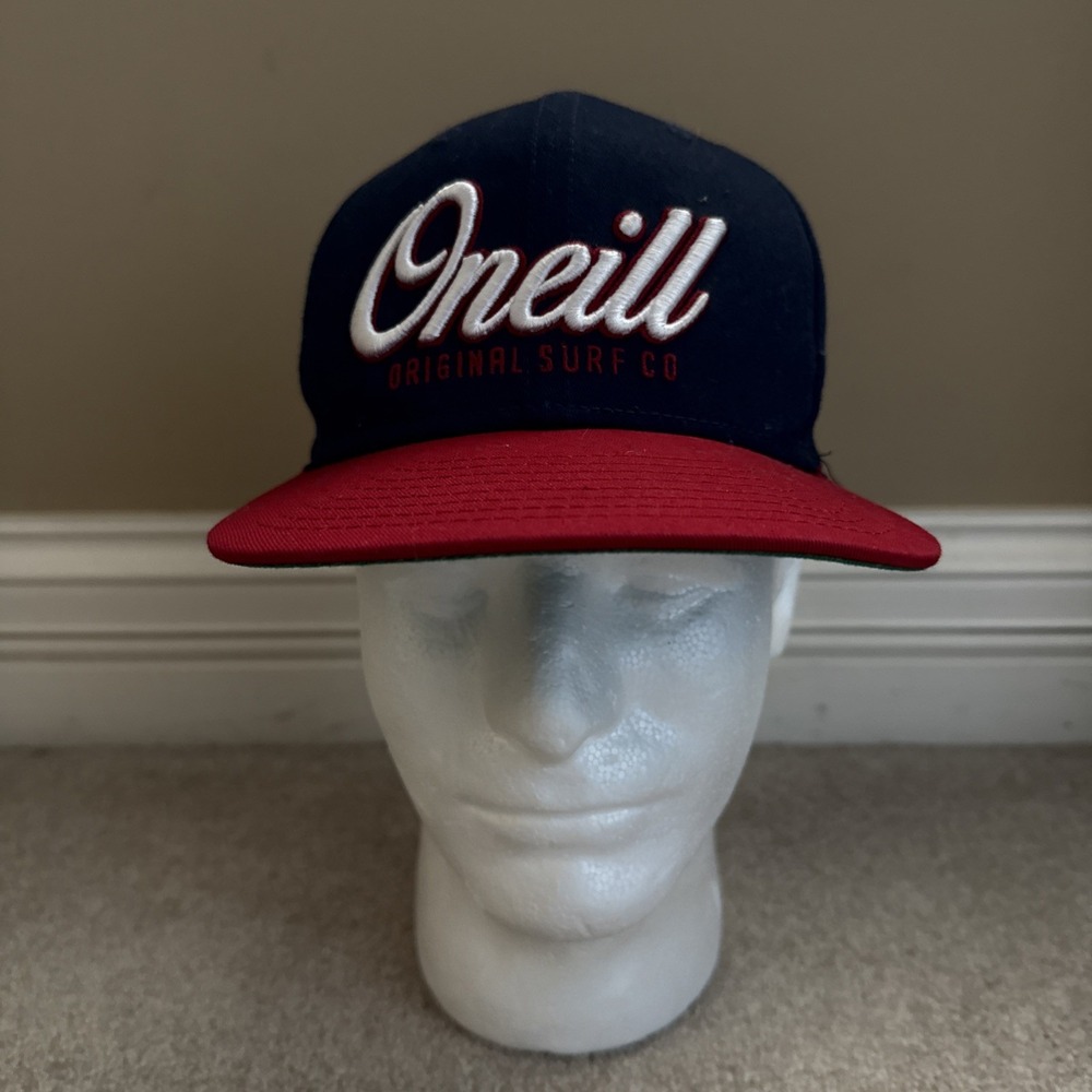 O'Neill Surf Co New Era Snapback Baseball Cap Hat‎ Script Red White Blue